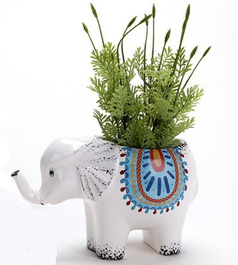 Ceramic Elephant Planters / Cute Ceramic Animal Flower Pot/ Etsy