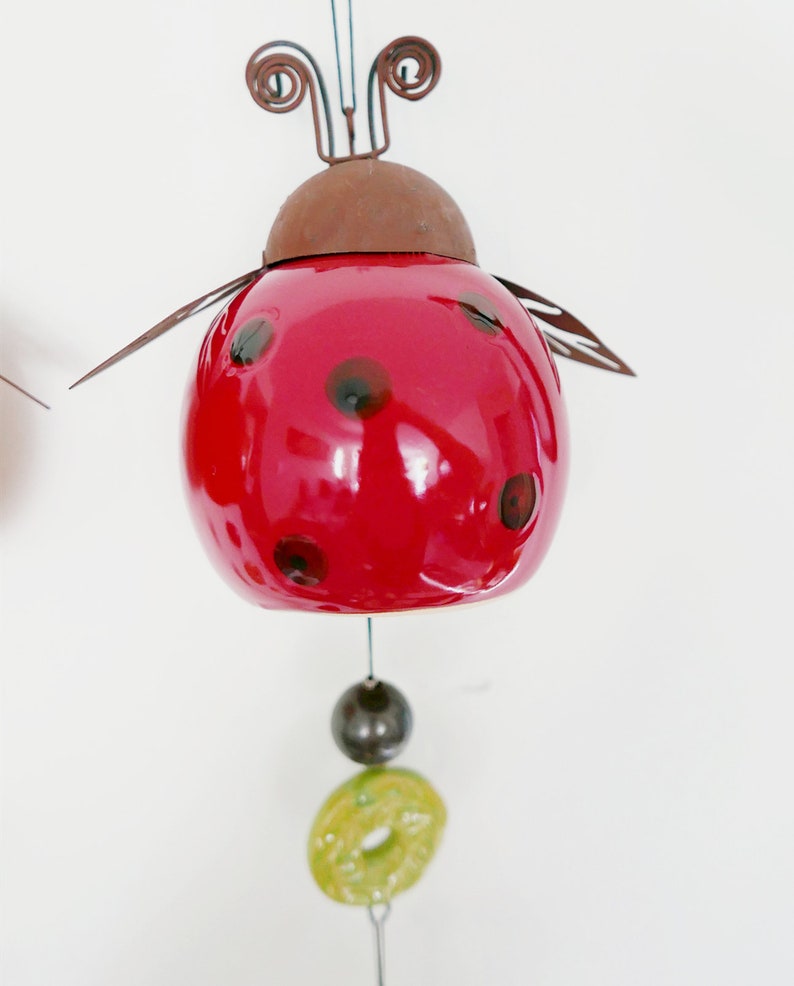 Decorative Ladybug Wind Chime/ Ceramic Garden Animal Etsy.de