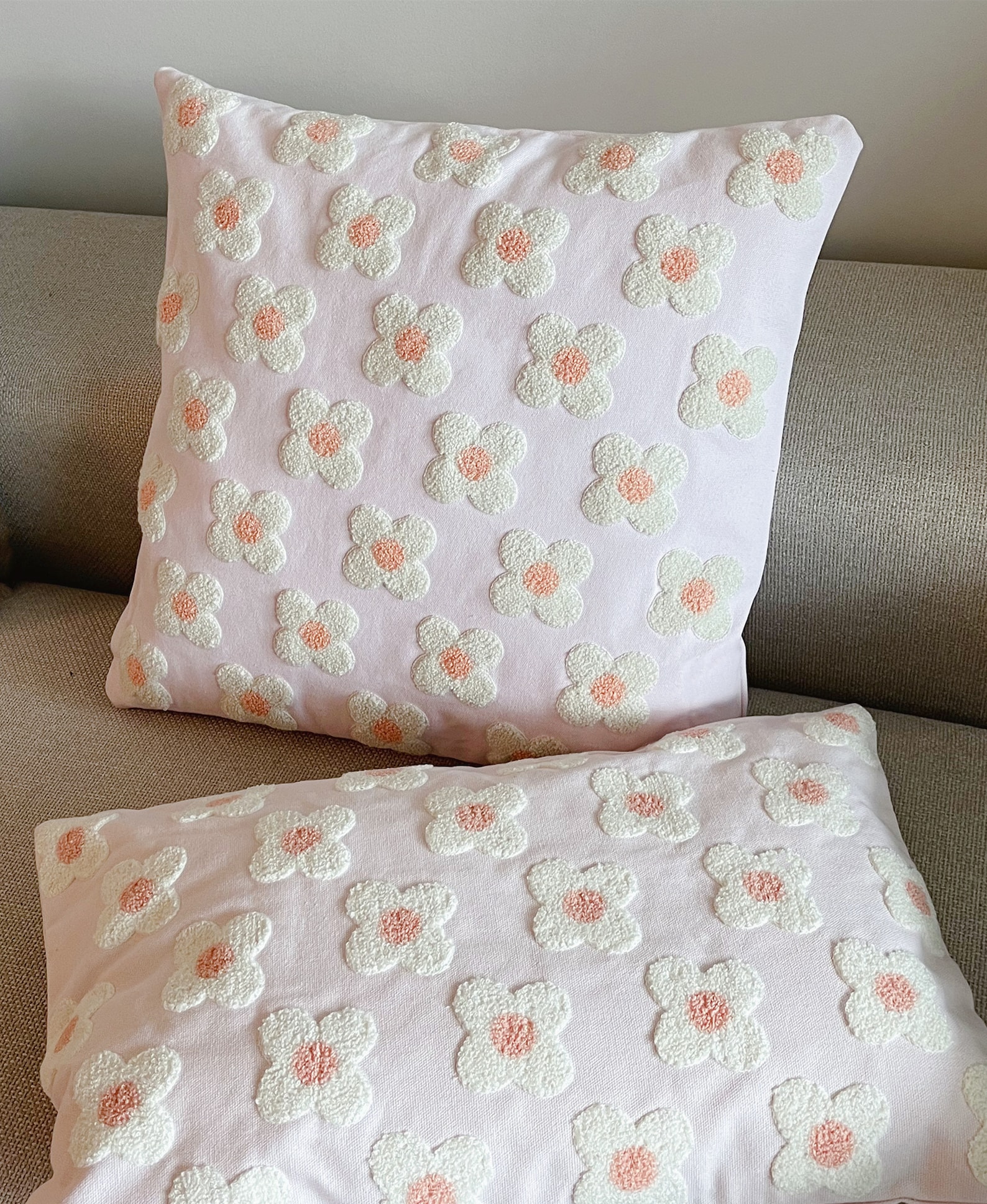 Pink Flower Pillow/pink Floral Pillow Cover/lovely Throw Etsy