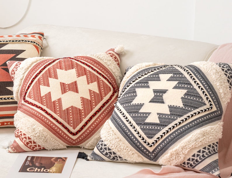 Bohemian Style Throw Pillow Covers/decorative Throw Pillow Etsy