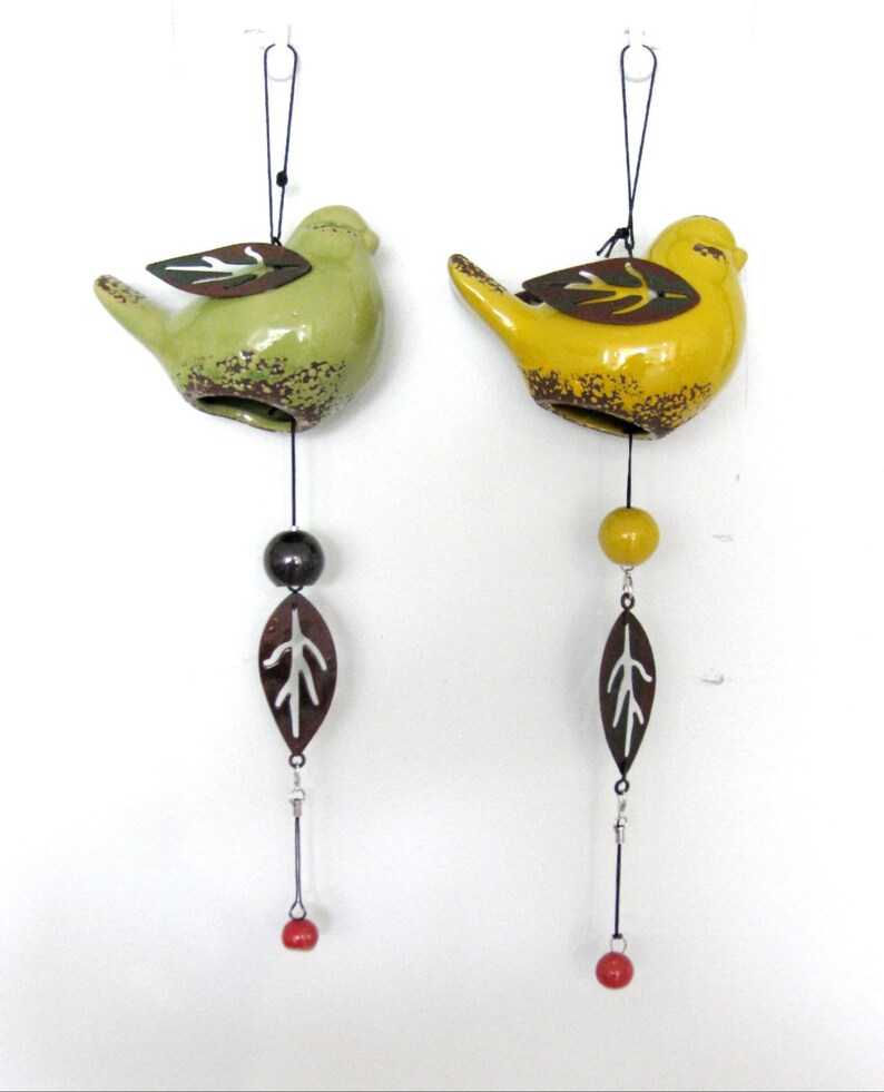 Handcraft Ceramic Bird Wind Chime/ Bird Windchimes/ceramic Etsy