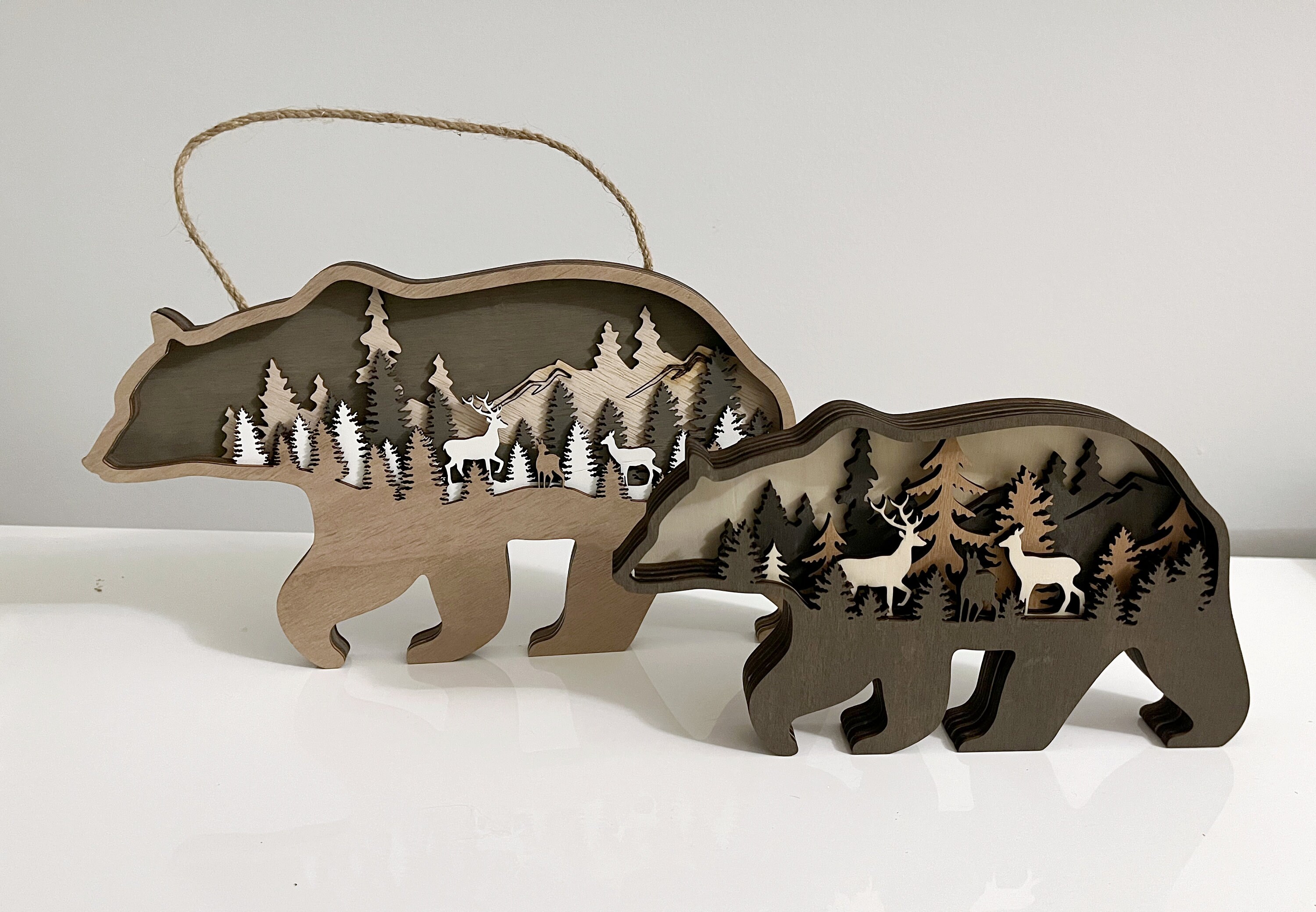 Wood Bear Wall Hanging Decor/farmhouse Wall Decor Bear Etsy