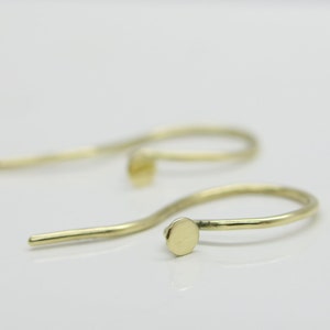 Interchangeable jewelry earrings 18k/14k gold, dots of beautiful ear hooks 585/750 gold for hanging earrings image 1