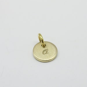 Colgante oro macizo 8k/333 placa 8 mm oro y letra deseada, personalizable