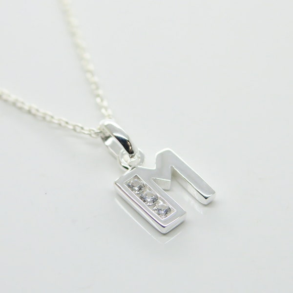 Letter pendant solid 925 sterling silver