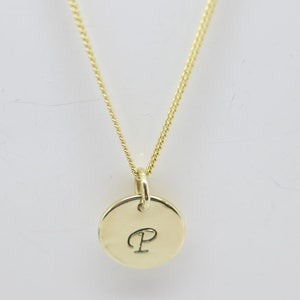 Cadena de oro 333er/8k personalizable placa de 10 mm colgante y letras grabadas