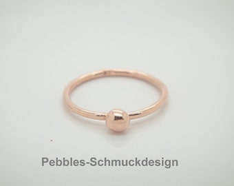 Pebbles-Punkt:-) zarter Ring  925 rosè vergoldet