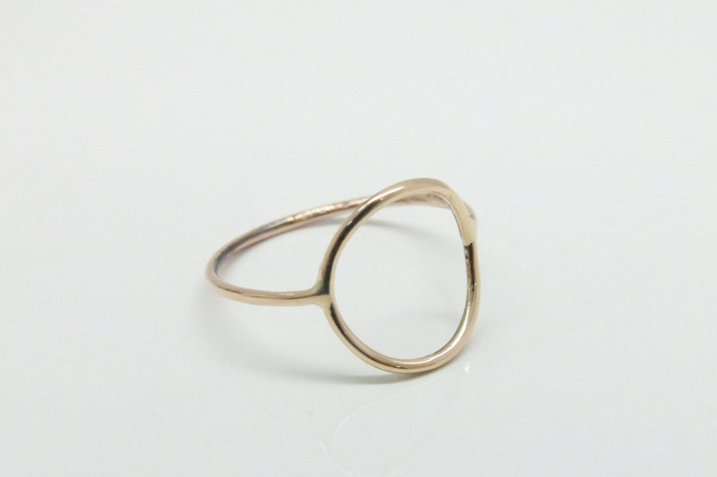 Goldring zarter Ring Kreis Infinity 585 Rosègold / Gold / Weißgold Bild 2