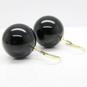 Black beauty..edle schwarze Onyx Ohrringe 925 verg Bild 3