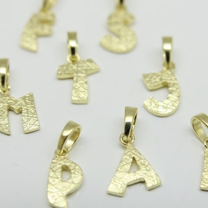 Elegante colgante de letra de oro macizo de 8k/333, regalo para él, joyería para hombre