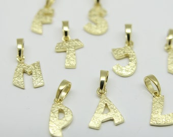 Edler Gold Buchstaben-Anhänger massiv 8k/333er Gold, Geschenk für ihn, Männerschmuck