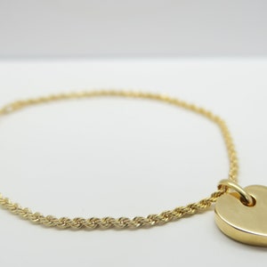 Heart: edles Armband aus 9K/ 375 Gold mit großem Herz-Anhänger zdjęcie 1