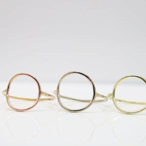 Goldring zarter Ring Kreis Infinity 585 Rosègold / Gold / Weißgold Bild 1