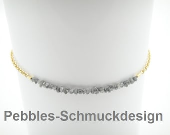 Rough diamonds!!! elegant bracelet & 925 gold plated