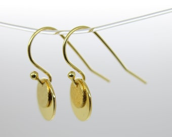 Secret Letter :-) delicate earrings 925 gold plated