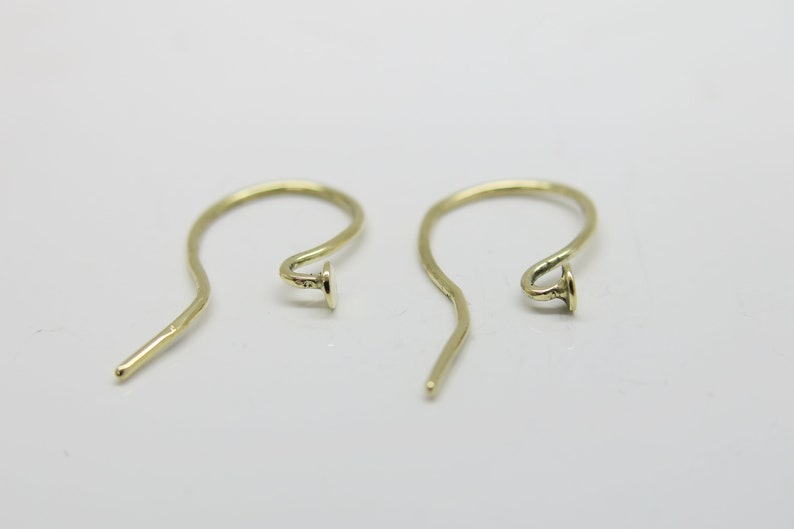 Interchangeable jewelry earrings 18k/14k gold, dots of beautiful ear hooks 585/750 gold for hanging earrings image 3