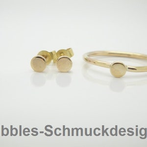 Feiner 1,5mm starker Basic Goldring 8k/333 mit Plättchen minimalistisch/PebblesSchmuckdesgin Bild 2