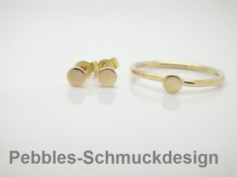 Feiner 1,5mm starker Basic Goldring 8k/333 mit Plättchen minimalistisch/PebblesSchmuckdesgin Bild 2