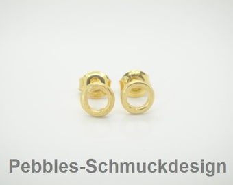 Donuts Ohrstecker 925 Silber 24K gold