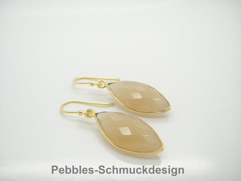 PUR & elegant chalcedony... nude in 925 gold plated image 2