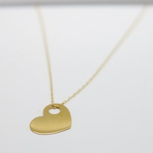 My heart...zarte 585 Goldkette mit Herz & Bild 1