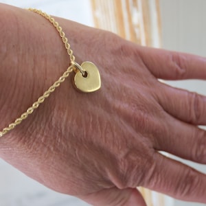 Heart: edles Armband aus 9K/ 375 Gold mit großem Herz-Anhänger zdjęcie 3