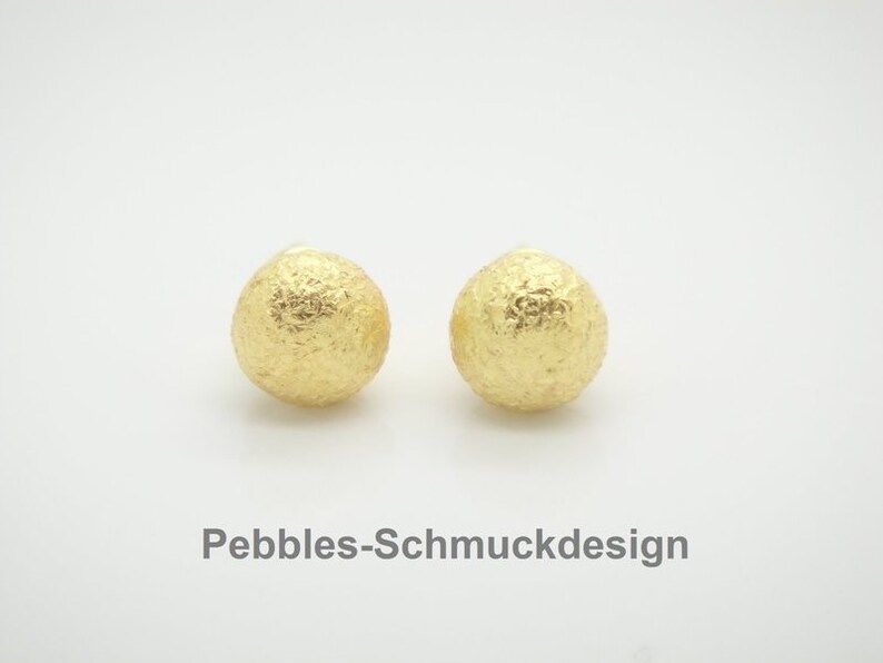 Pebbles point: 925 Silver gold plated image 3