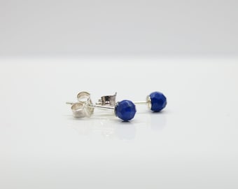 Saint-Valentin :-)) minuscule boule de lapis-lazuli bleu 925 argent