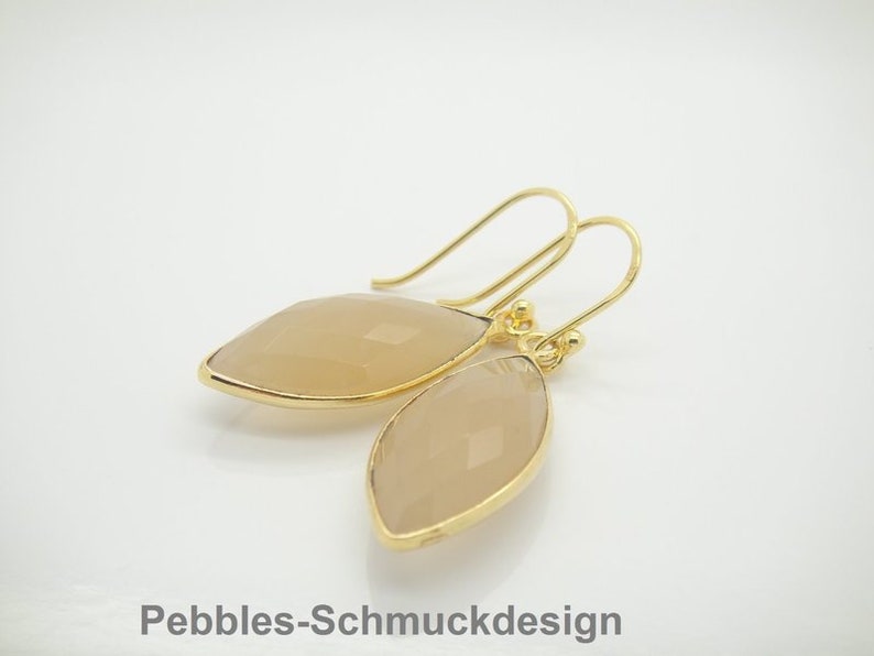 PUR & elegant chalcedony... nude in 925 gold plated image 3