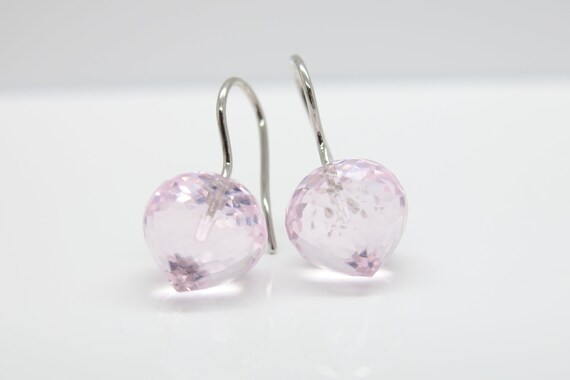 Onion. Noble Earrings Delicate Pink Quartz 925 Silver Etsy Canada