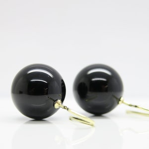 Black beauty..edle schwarze Onyx Ohrringe 925 verg Bild 2