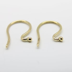 Earring gold interchangeable jewelry stable earhook 585 gold 14k image 1