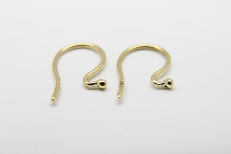 Earring gold interchangeable jewelry stable earhook 585 gold 14k image 1