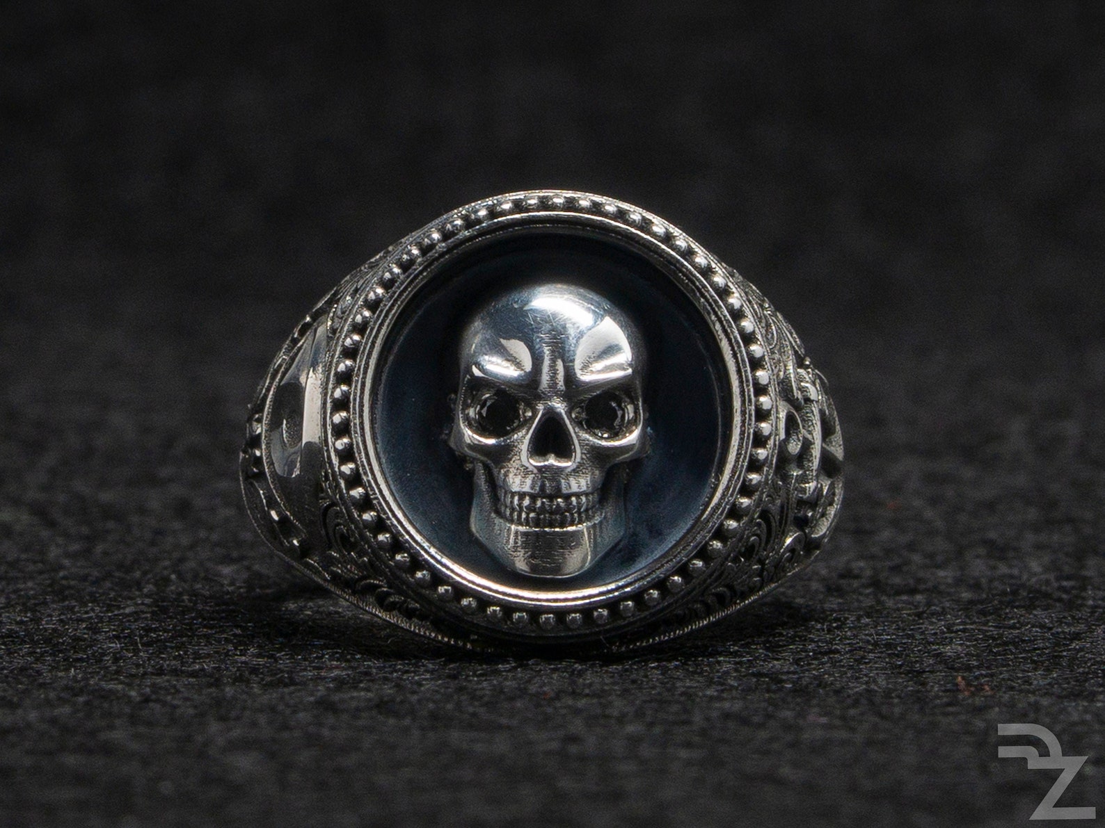 Skull Silver skull Skull ring Mens ring Womens Etsy