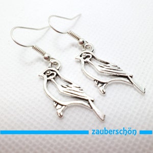 Enchanting Silver Bird Earrings