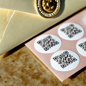 QR Code - Benuterdefinierter Qr Code-Etikett Small Business Etiketten smart Qr Geschenke/Briefumschläge/Papeterie QR Code