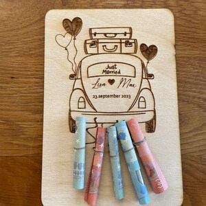 Geldgeschenk Hochzeit  / Personalisierbares Geschenk  / Lastminute Geschenk Hochzeitskarte Holzkarten Holzpost glückwunschkarte