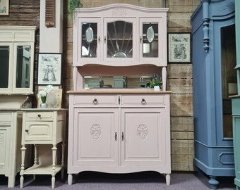 Antikes Shabby Chic Buffetschrank, Alte Rosa. SIEHE BESCHREIBUNG