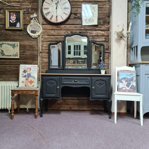 Brocante Kaptafel, Zwart. ZIE OMSCHRIJVING!