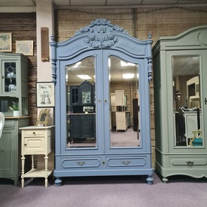 Antikes Shabby Chic Buffetschrank, Blau/ Grau. SIEHE BESCHREIBUNG Bild 8