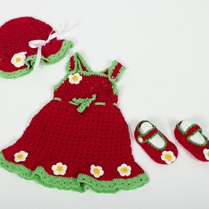 Baby dress Crochet dress flowers