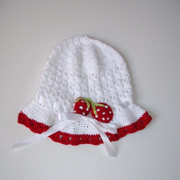 Baby Hat Crochet Cap Strawberry