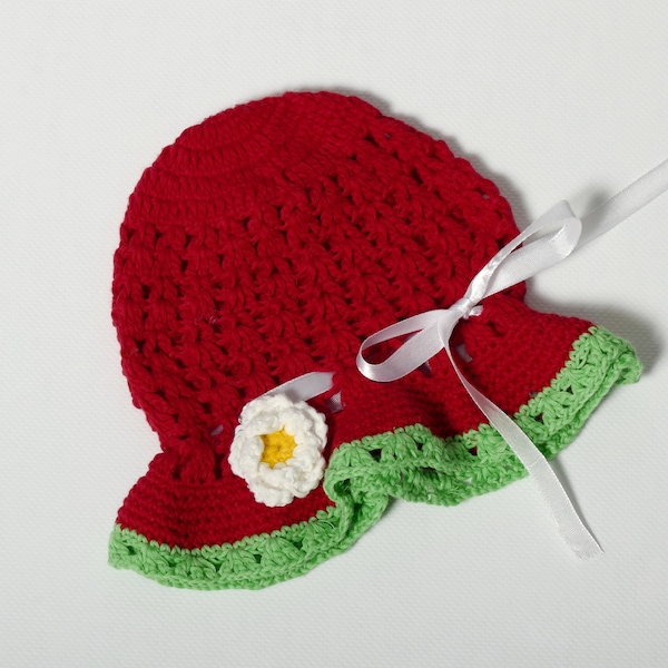 Baby Hat Crochet Cap Flowers