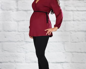 Stillshirt Maternity shirt size 38/40 rbl dark red Breastfeeding fashion