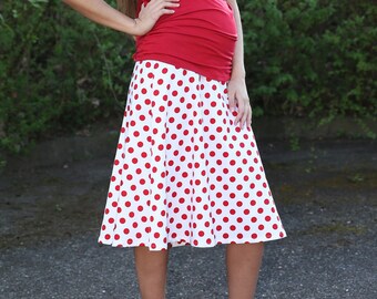 Maternity fashion maternity skirt pu dots