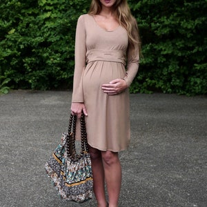 Maternity dress Nursing dress cn cream