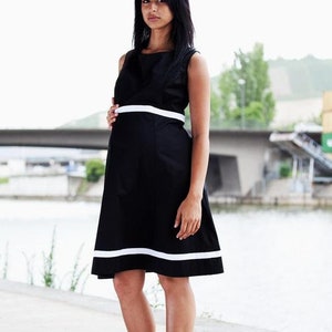 Maternity wear maternity dress ss black-white size 36