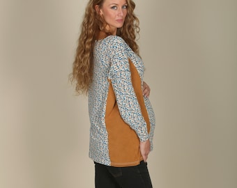 Stillshirt de circonstance bov bleu-ocre