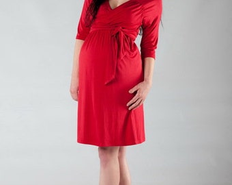 Maternity dress still dress rbo red