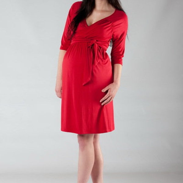 Maternity dress still dress rbo red